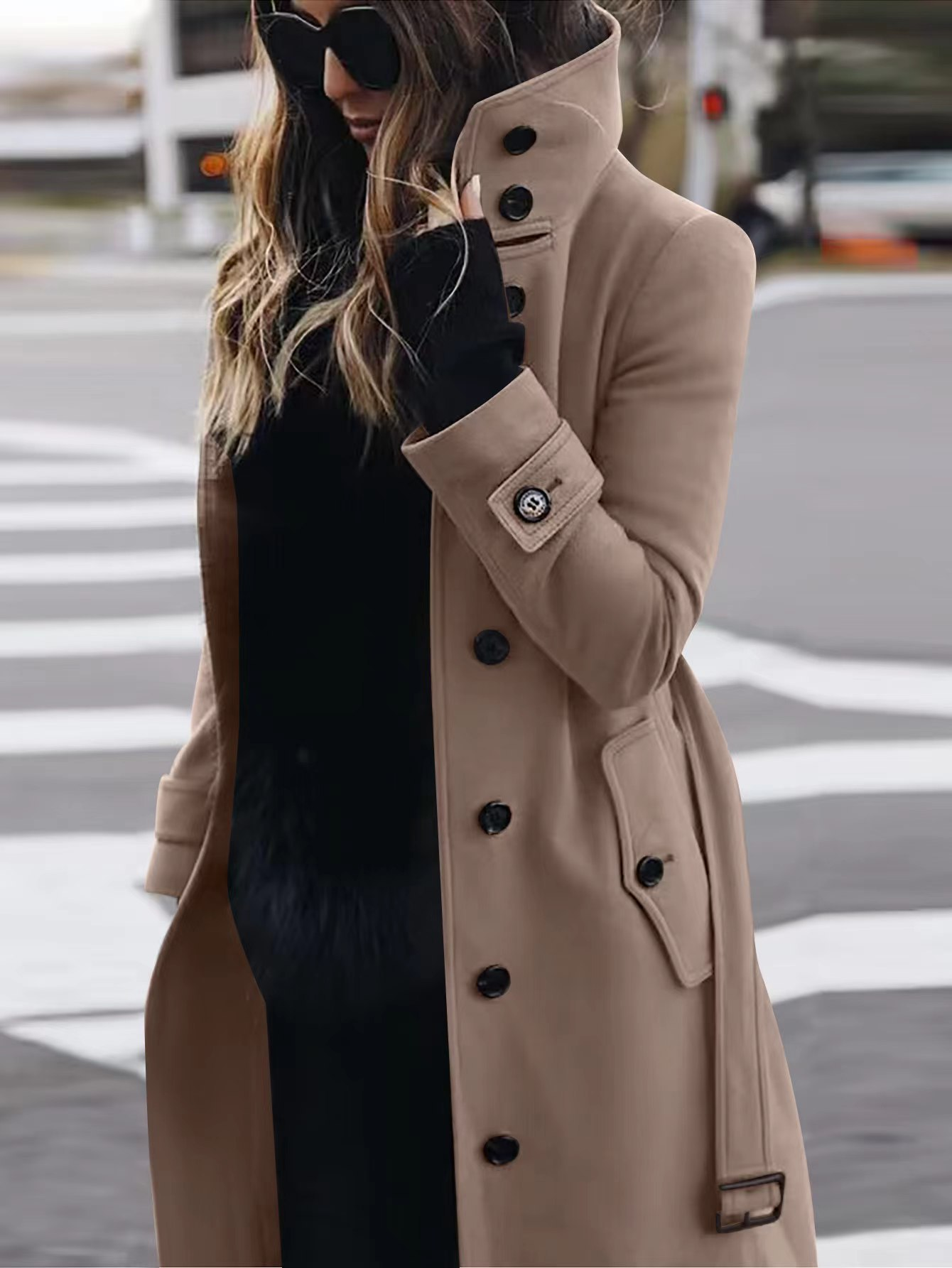 High-Collar Longline Winter Coat