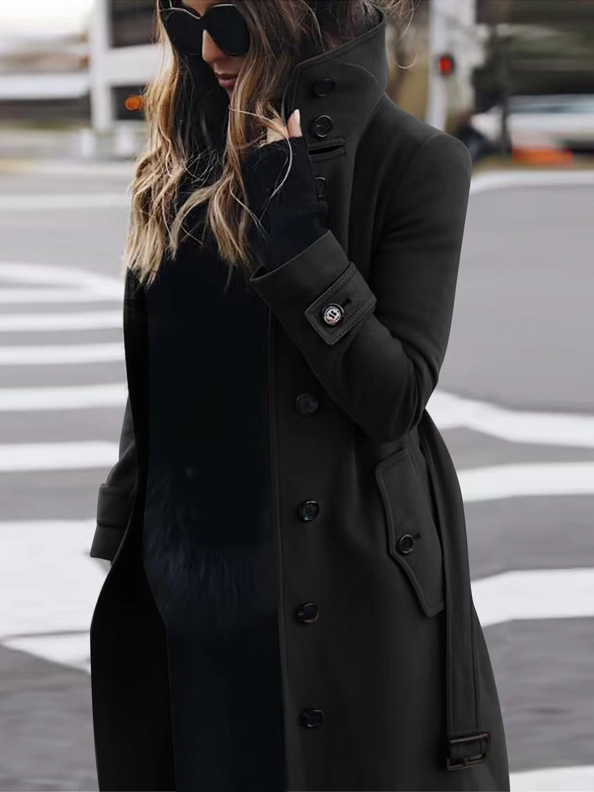 High-Collar Longline Winter Coat