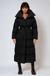Belted Longline Quilted Coat