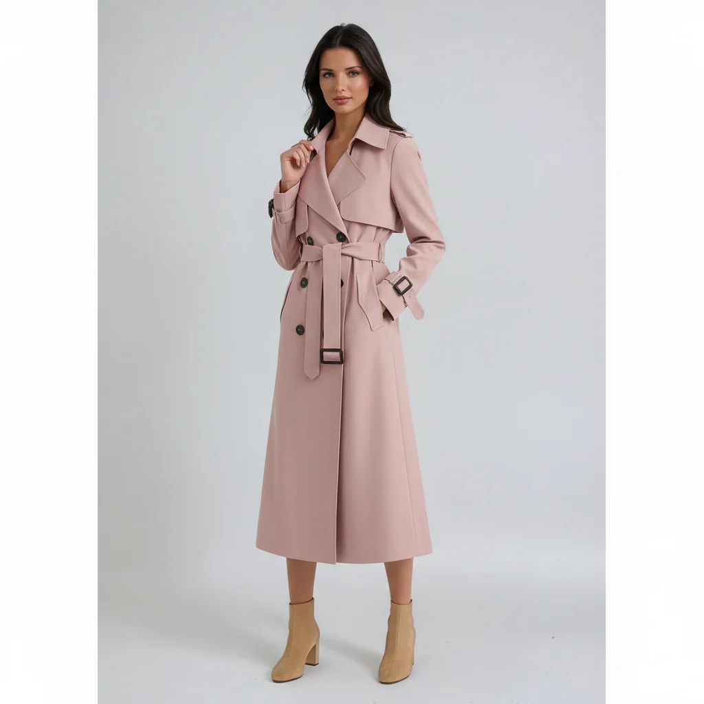 Tailored Mid-Length Trench Coat