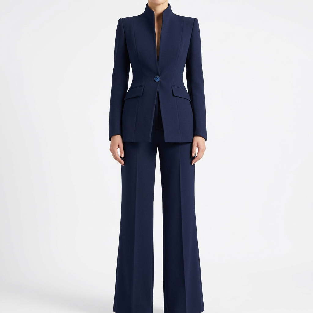 Sculpted Blazer & Flare Trouser Set