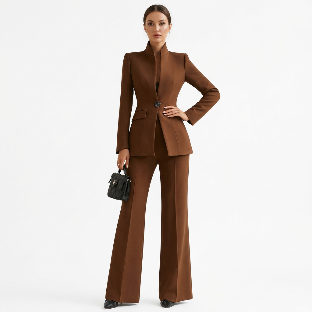 Sculpted Blazer & Flare Trouser Set