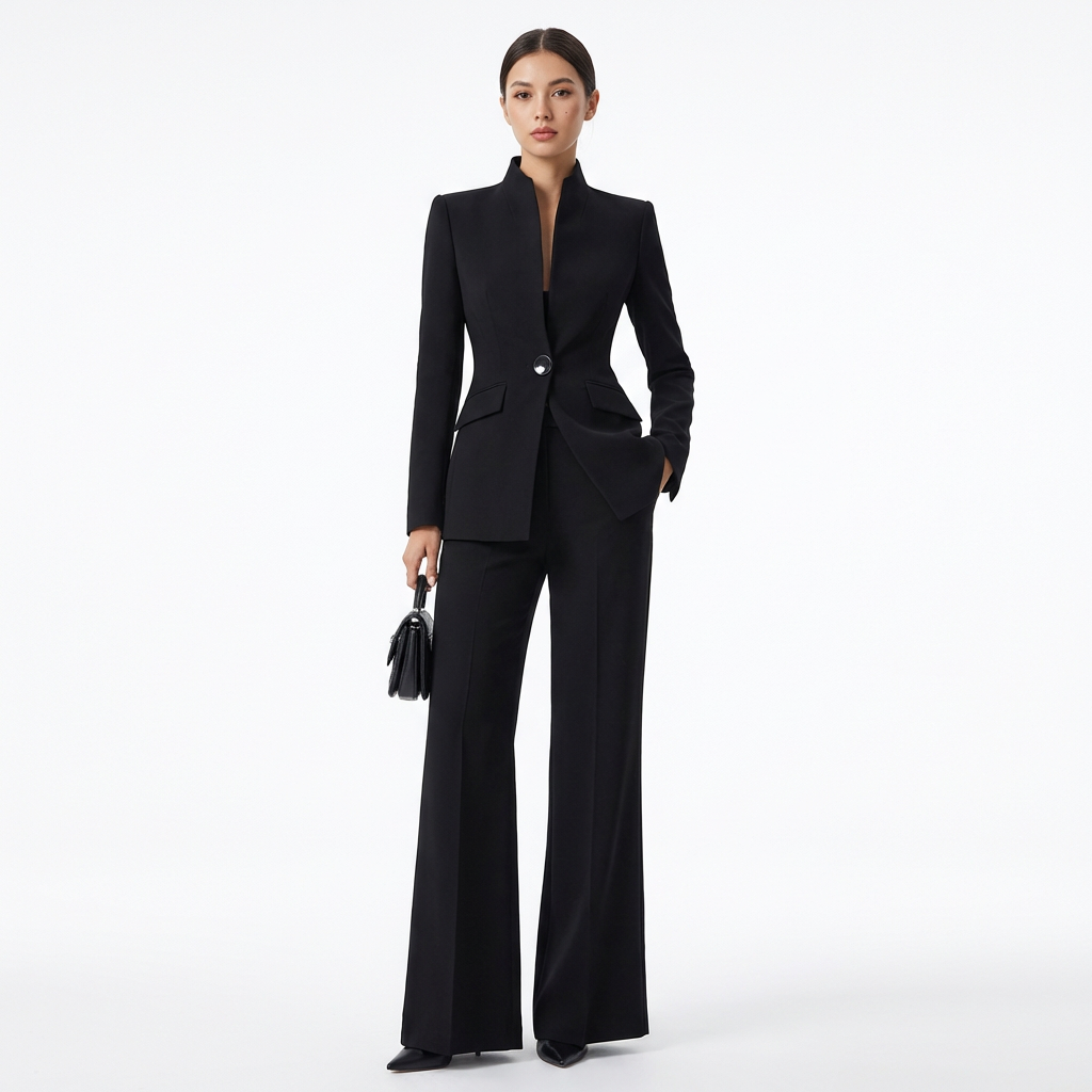 Sculpted Blazer & Flare Trouser Set