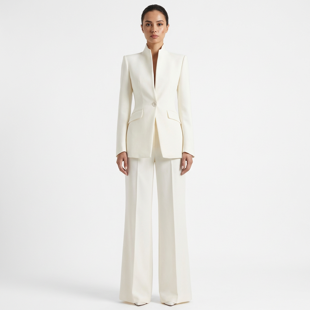Sculpted Blazer & Flare Trouser Set
