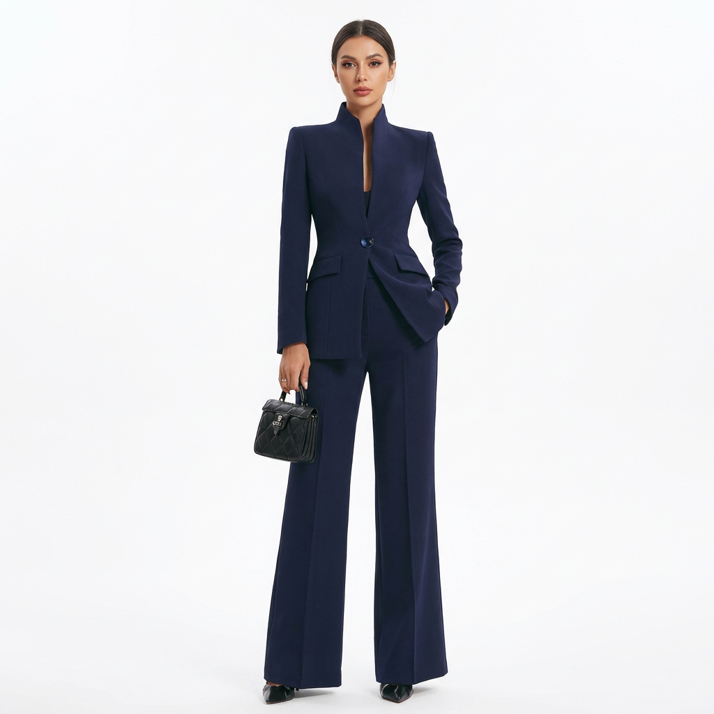 Sculpted Blazer & Flare Trouser Set