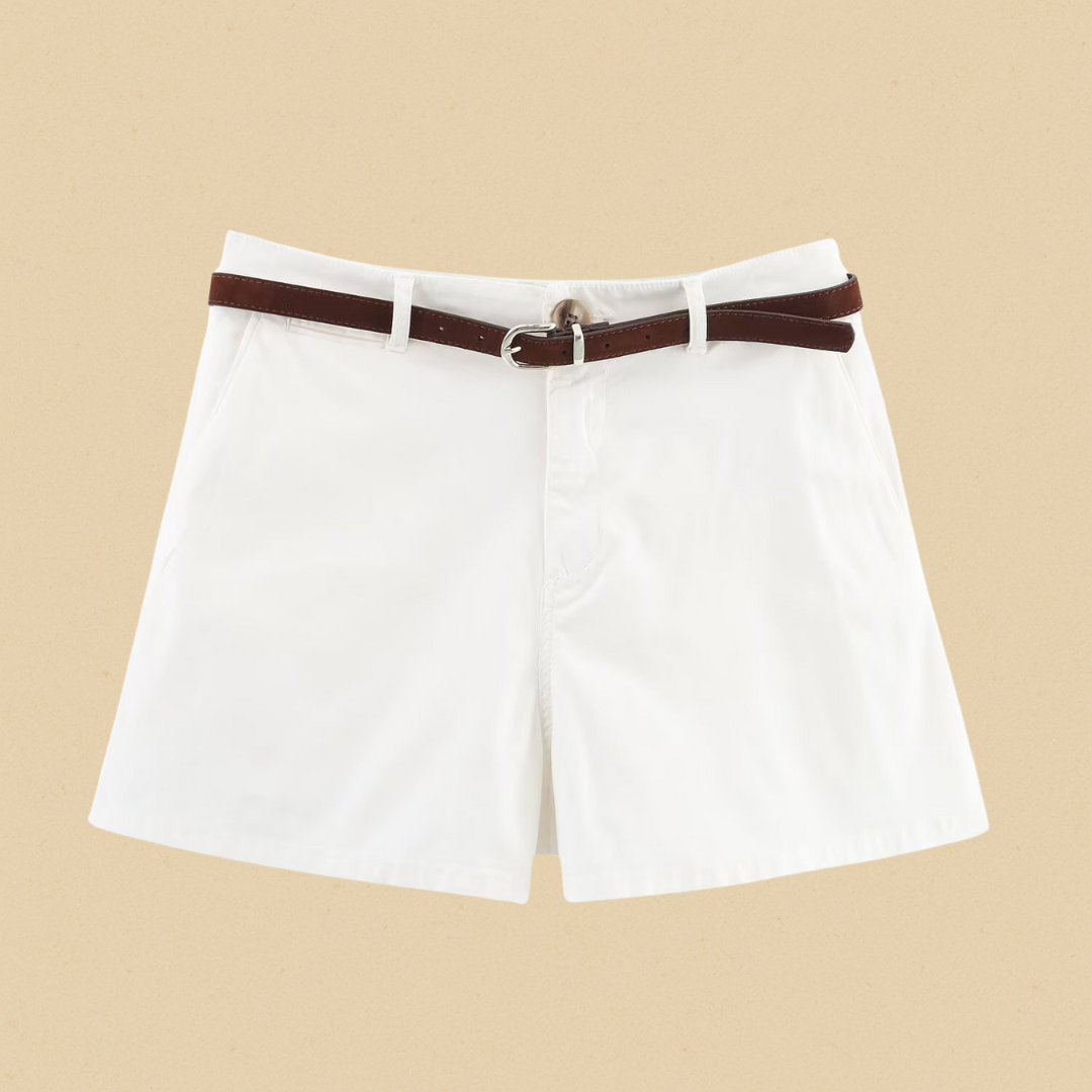Women's Chino Knee-Length Shorts – White