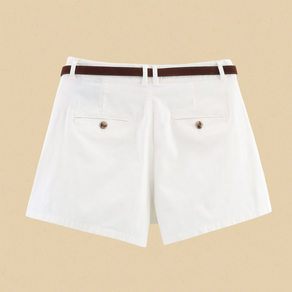 Women's Chino Knee-Length Shorts – White