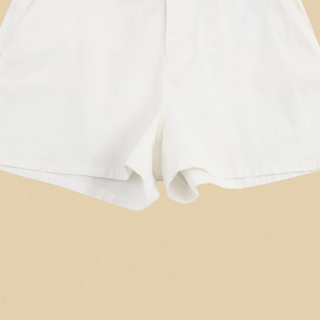 Women's Chino Knee-Length Shorts – White