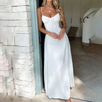 Ruched Bodice Sleeveless Maxi Dress