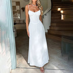 Ruched Bodice Sleeveless Maxi Dress