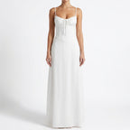 Ruched Bodice Sleeveless Maxi Dress