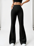 Elara Flared Lounge Pants – Black