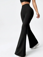 Elara Flared Lounge Pants – Black