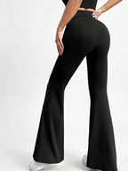 Elara Flared Lounge Pants – Black