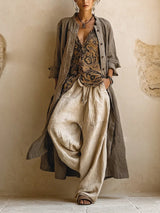 Solene Cotton Linen Three Piece Set