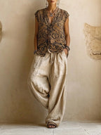 Solene Cotton Linen Three Piece Set by Aurelia Sun