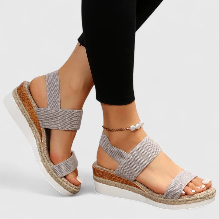 Merill Cushioned Comfort Sandals in Grey by Aurelia Sun