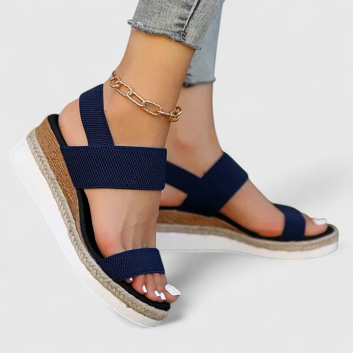 Merill Cushioned Comfort Sandals in Brown by Aurelia Sun