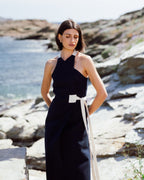 Zulu Linen Wrap Dress – Navy by Aurelia Sun