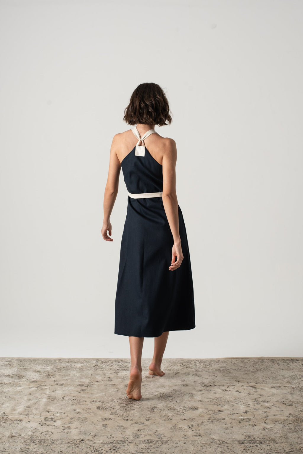 Zulu Linen Wrap Dress – Navy by Aurelia Sun