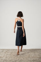 Zulu Linen Wrap Dress – Navy by Aurelia Sun