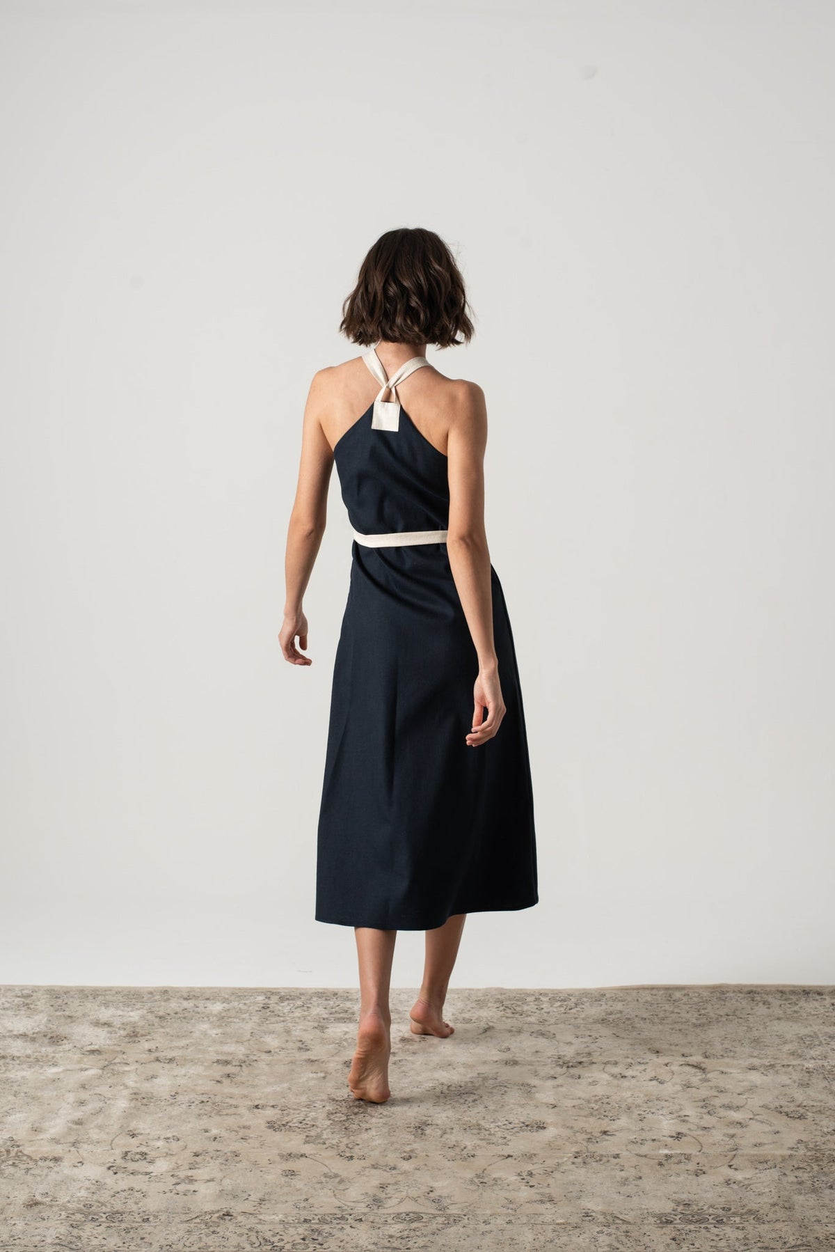 Zulu Linen Wrap Dress – Navy by Aurelia Sun