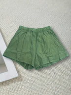 Maya Drawstring Summer Shorts – Green