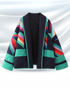 Aria Retro Patchwork Coat