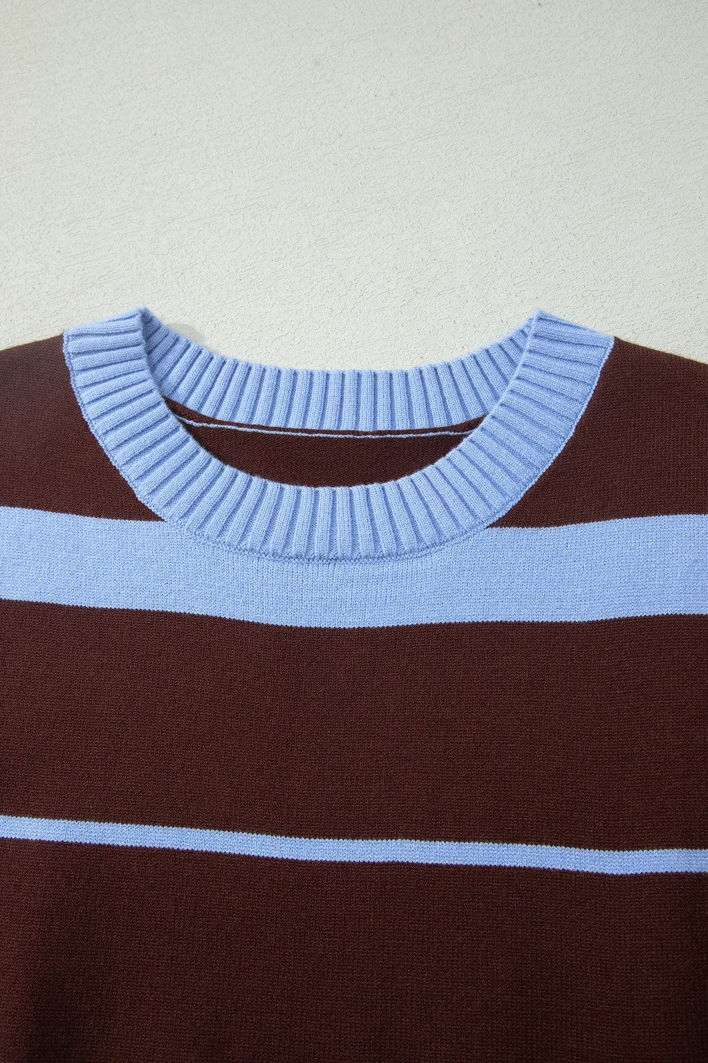 Women's Striped Short-Sleeve Knit Top – Blue/White