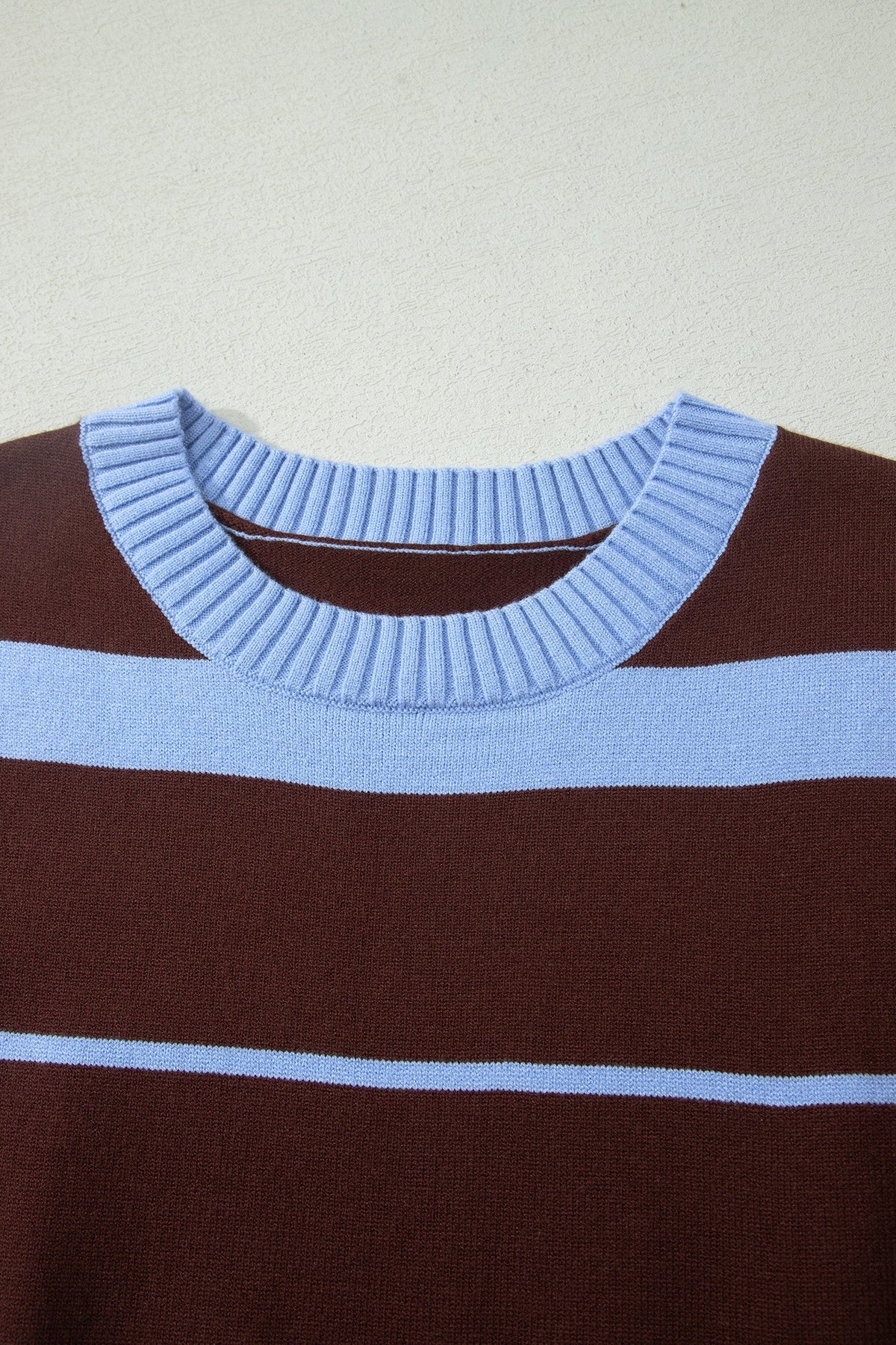 Women's Striped Short-Sleeve Knit Top – Blue/White