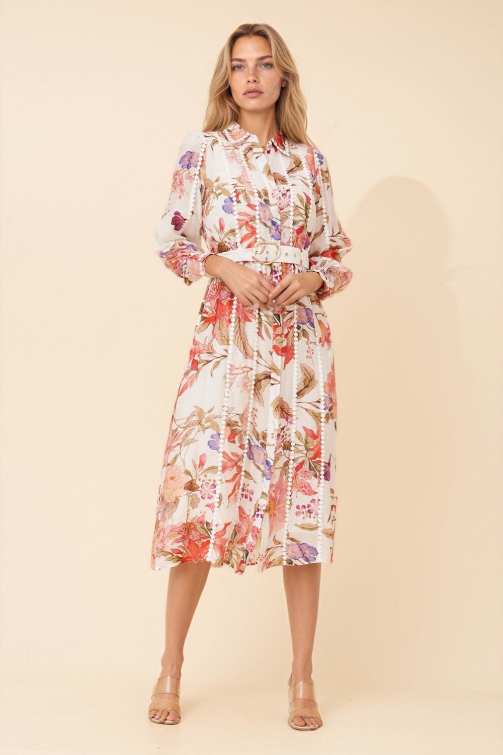 Agatha Floral Shirt Maxi Dress - Aurelia Sun