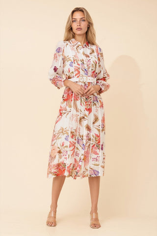 Agatha Floral Shirt Maxi Dress