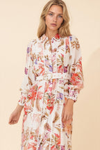Agatha Floral Shirt Maxi Dress - Aurelia Sun