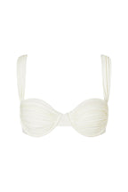 Solenne Pleated Underwire Bikini Top – Ivory – Ivory