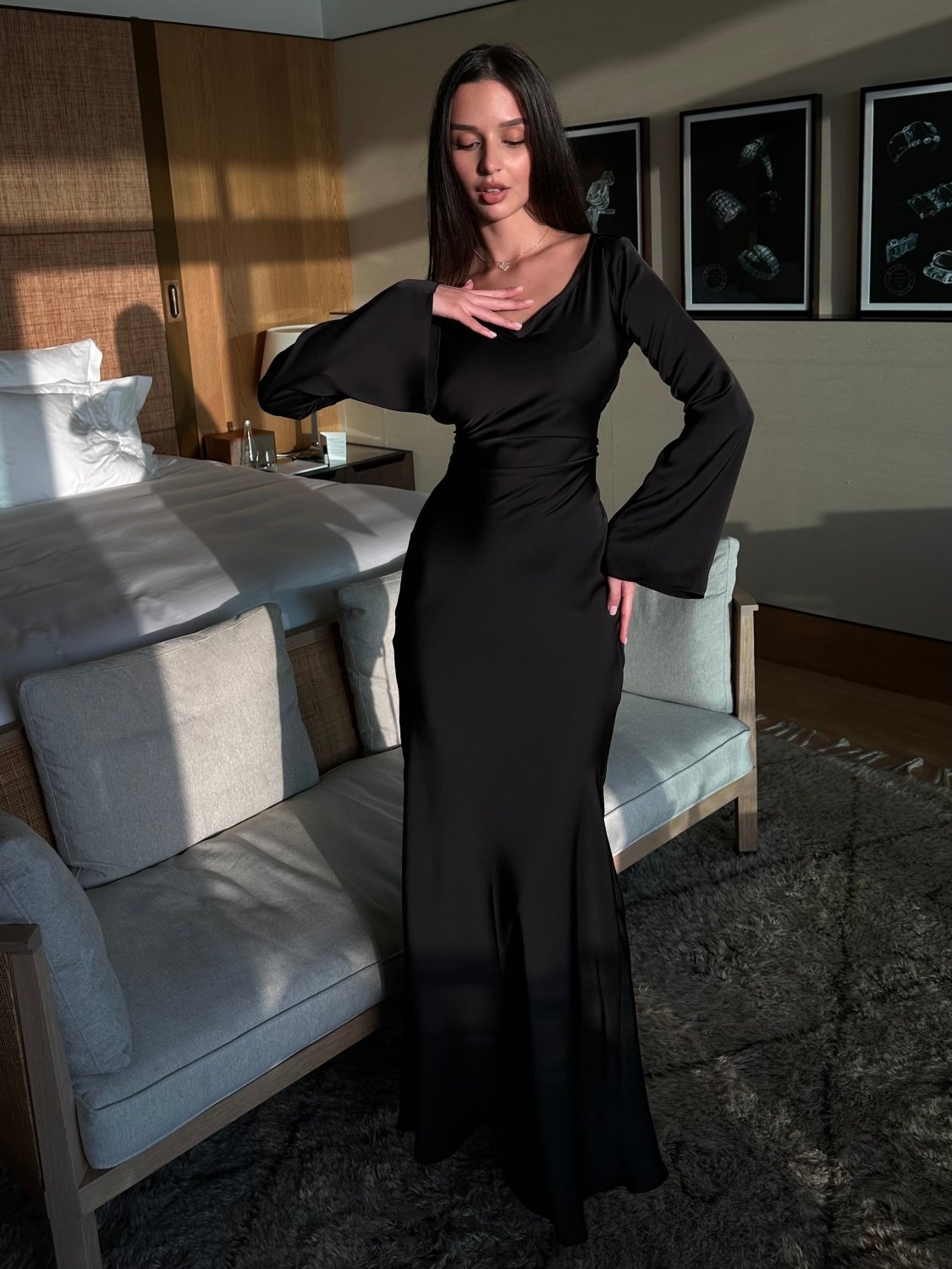 Ariana Long Sleeve Maxi Dress - Aurelia Sun