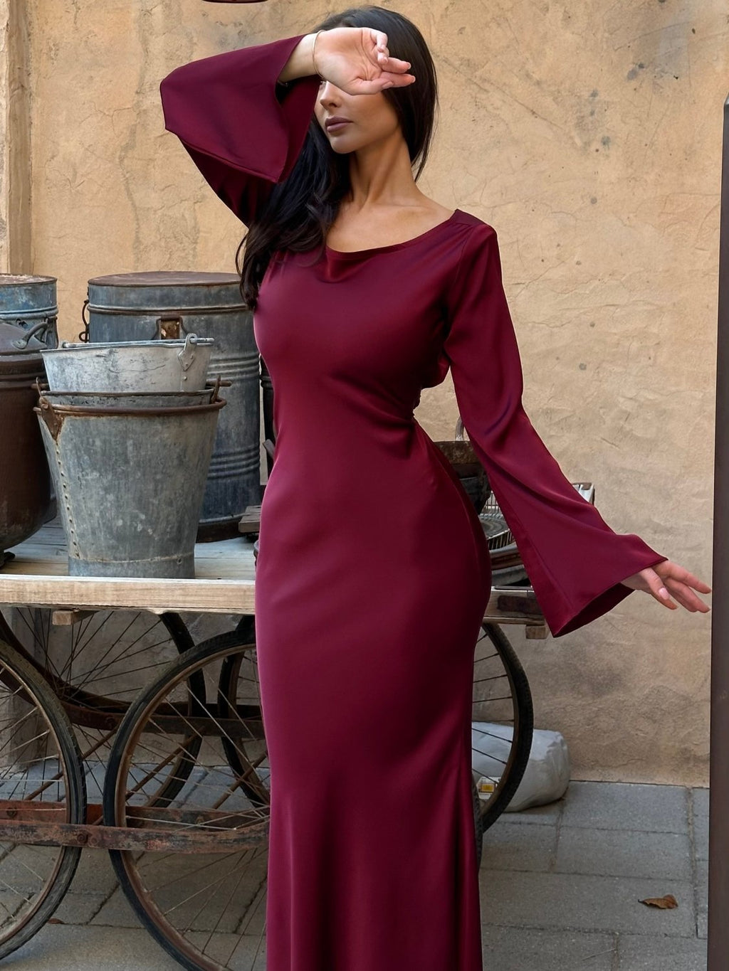 Ariana Long Sleeve Maxi Dress - Aurelia Sun