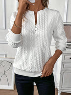 Avery Zip Neck Knit Jumper - Aurelia Sun