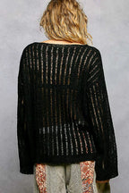 Women's Open-Weave Knit Sweater