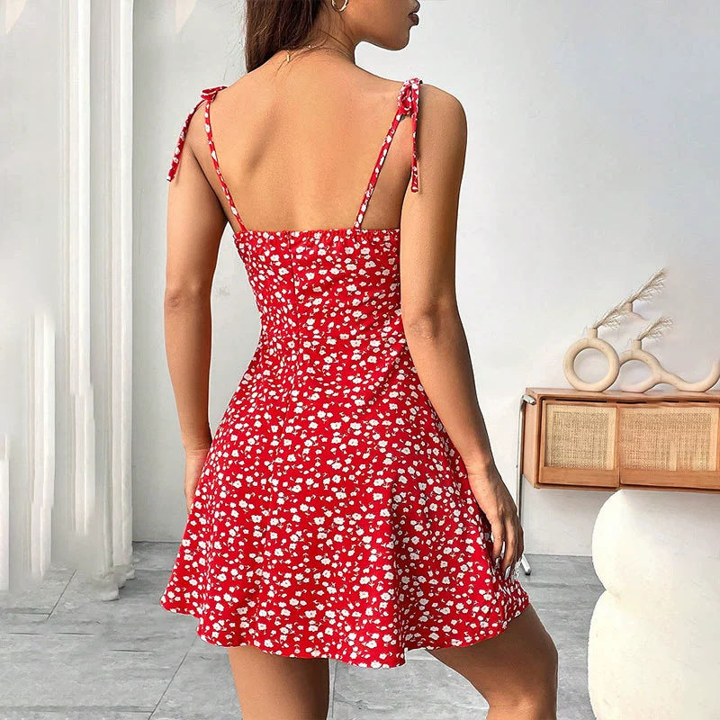 Floral A-Line Summer Mini Dress