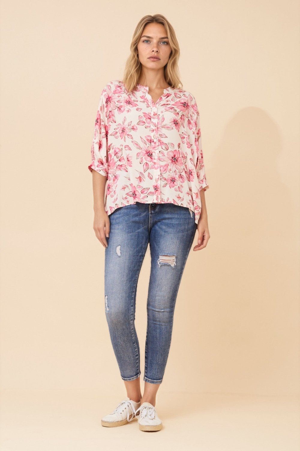 Belina Floral Relaxed Shirt - Aurelia Sun