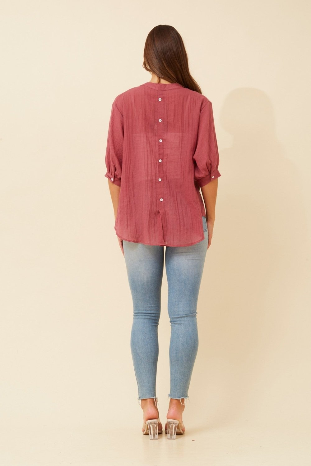 Belina Relaxed Solid Shirt - Aurelia Sun