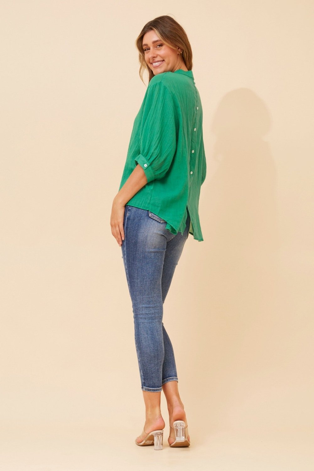Belina Relaxed Solid Shirt - Aurelia Sun
