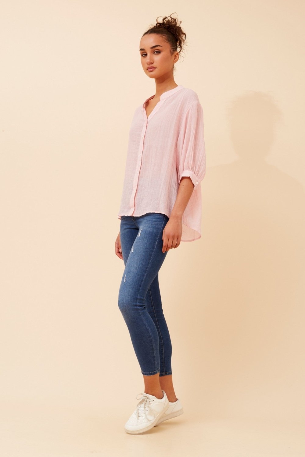 Belina Relaxed Solid Shirt - Aurelia Sun