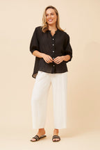 Belina Relaxed Solid Shirt - Aurelia Sun