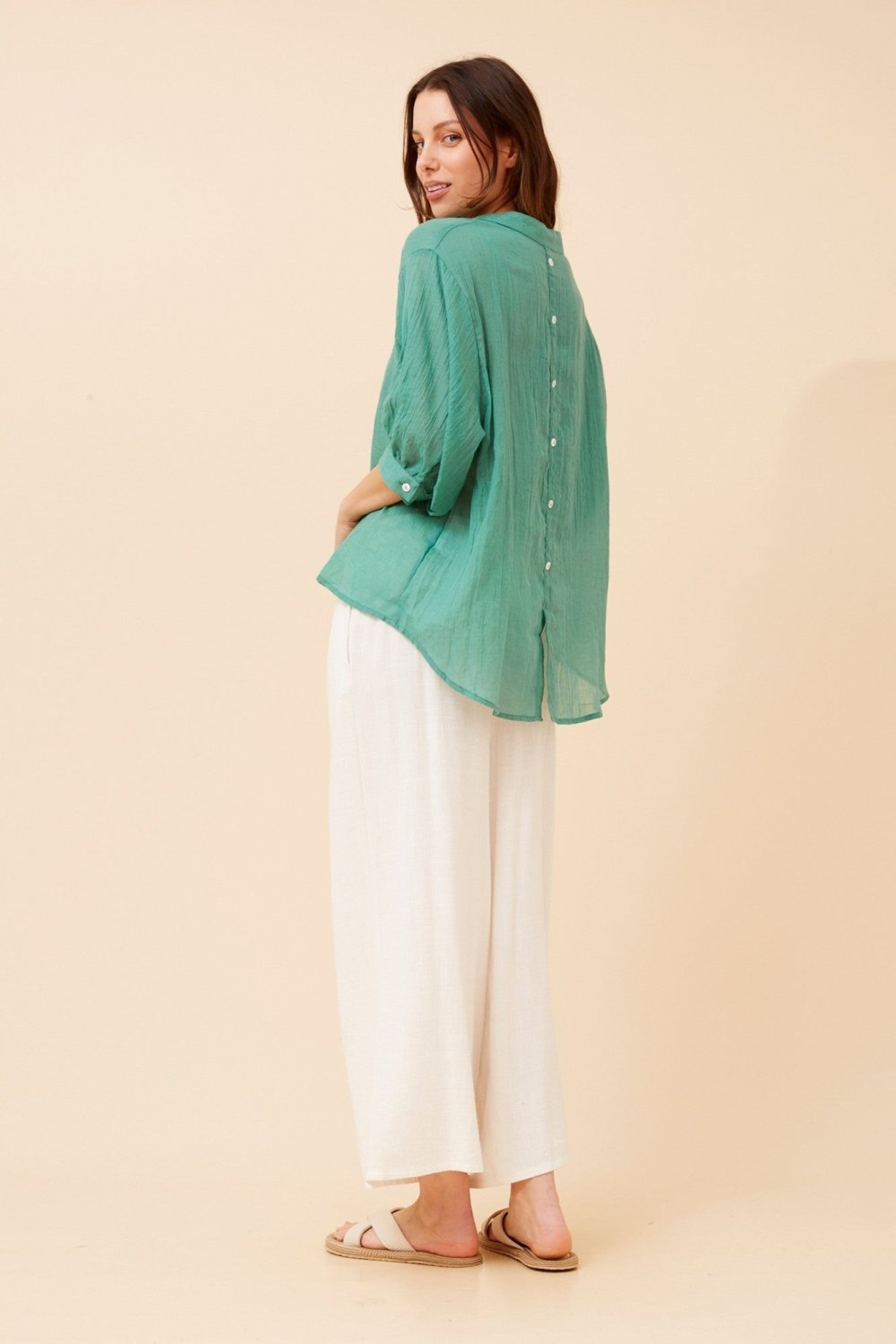 Belina Relaxed Solid Shirt - Aurelia Sun