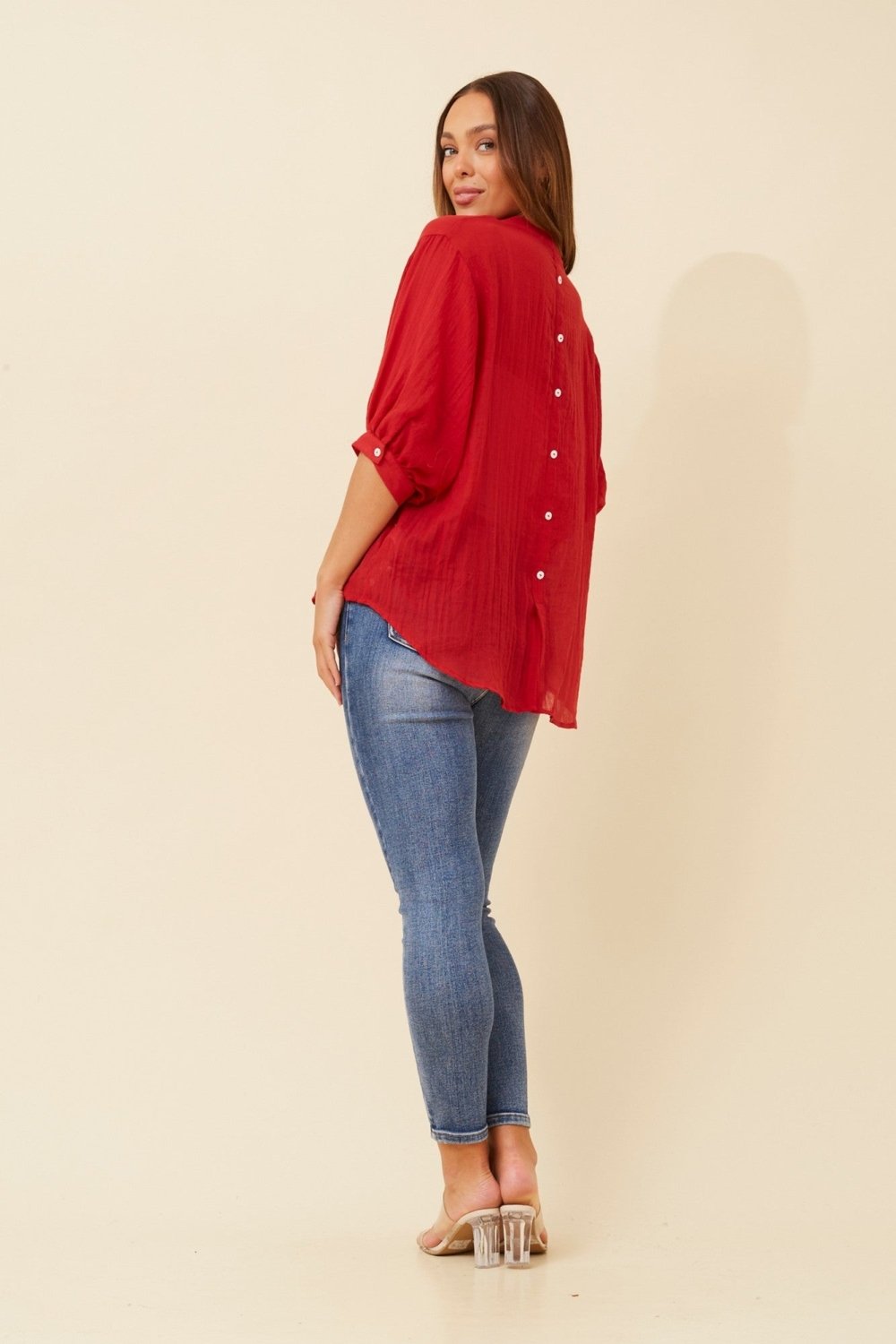 Belina Relaxed Solid Shirt - Aurelia Sun