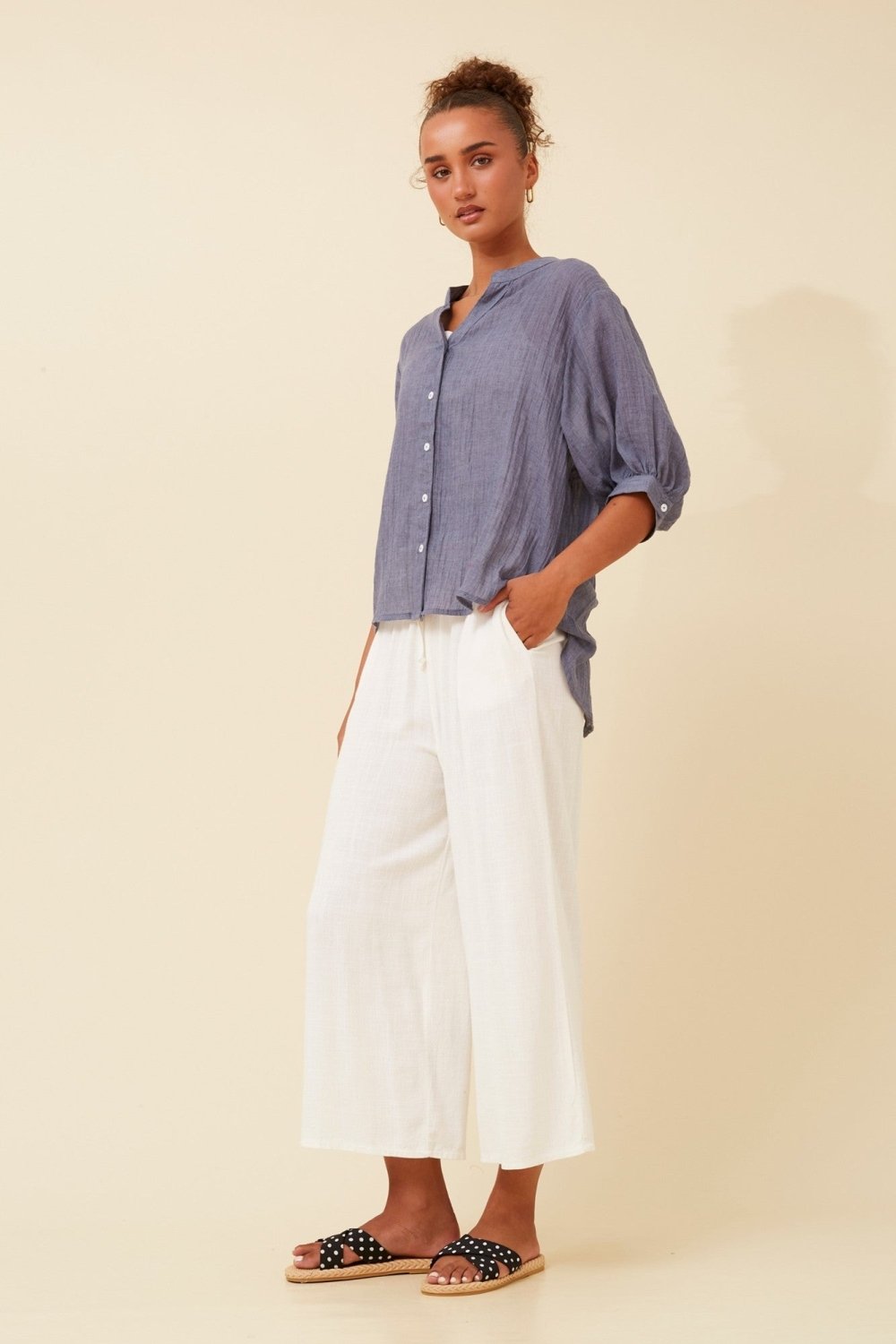 Belina Relaxed Solid Shirt - Aurelia Sun