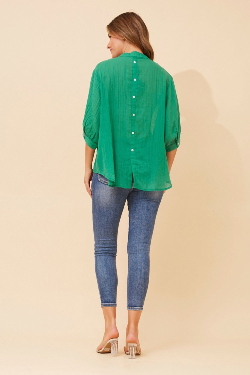 Belina Relaxed Solid Shirt - Aurelia Sun