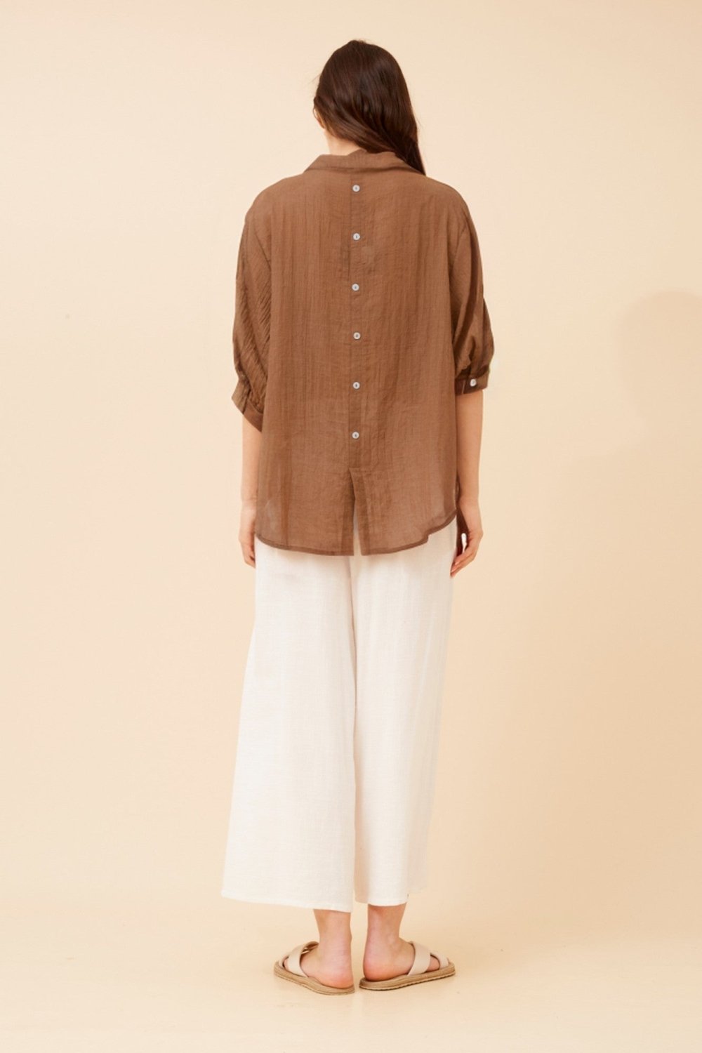 Belina Relaxed Solid Shirt - Aurelia Sun