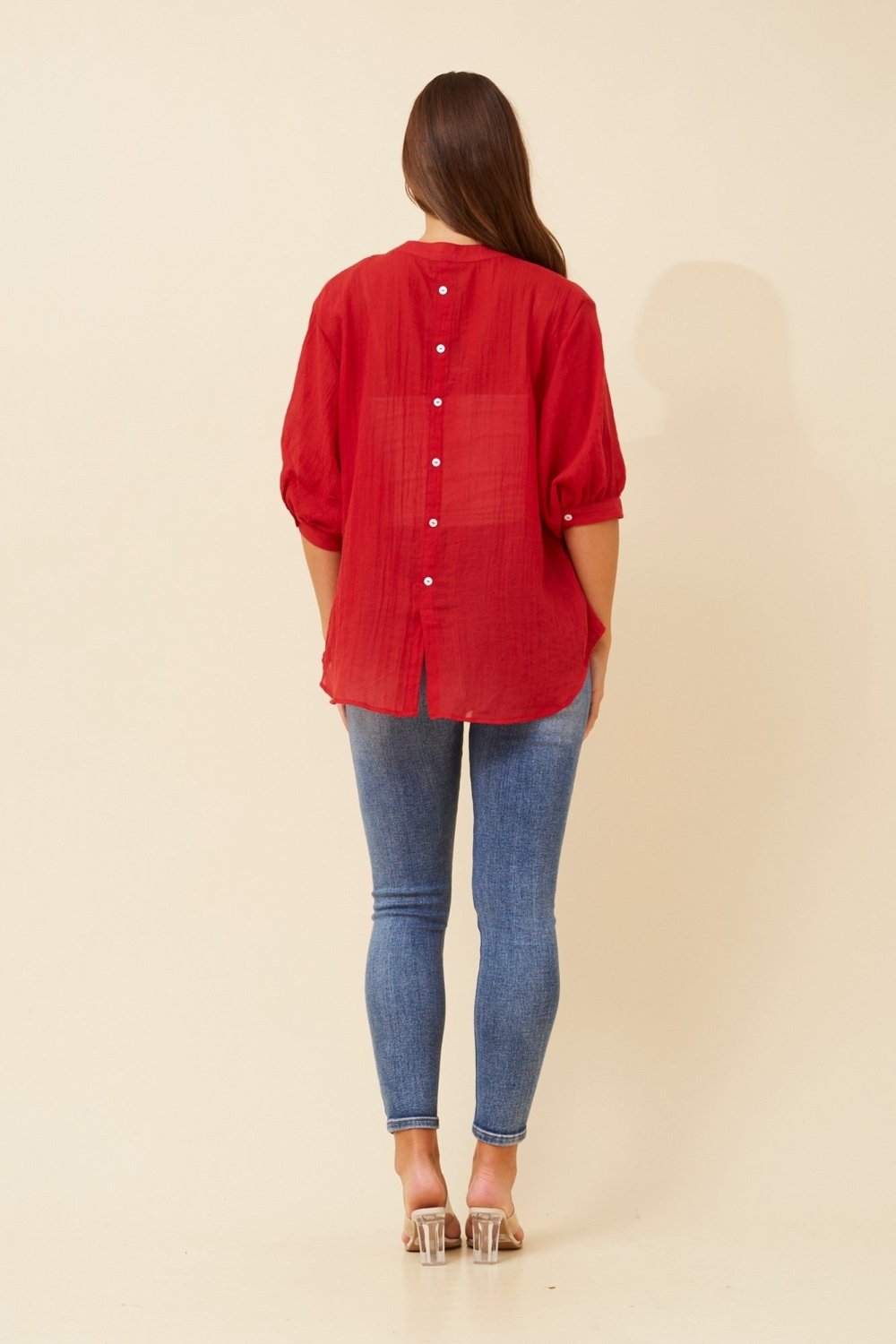 Belina Relaxed Solid Shirt - Aurelia Sun
